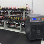 Eagle Eye Power Solutions constant current DC load band wired to battery rack