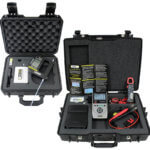 Two opened hard case kits with kit contents - Eagle Eye Power Solutions Ibex-Ultra portable battery tester and Eagle Eye Power Solutions SG-Ultra Max digital hydrometer