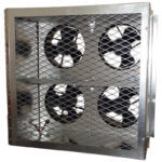 Eagle Eye Power Solutions VS-12 wall unit ventilation system: four small fans encased behind a metal screen