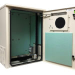 Interior view of Eagle Eye Power Solutions ENC-200 telecom battery enclosure cabinet
