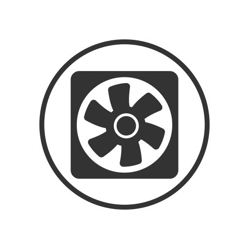 Gas and ventilation fan icon