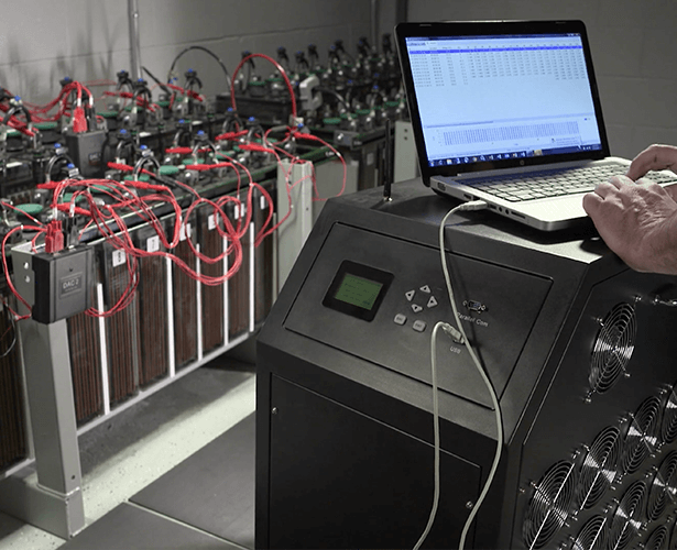 SLB Load Bank Connected to a Battery System and Laptop Computer