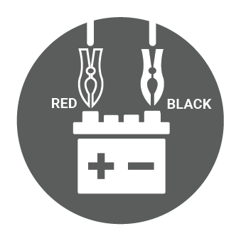 Connect Red and Black Clamps Icon
