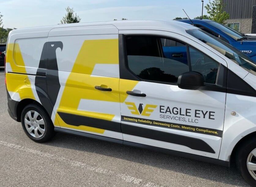 Eagle Eye Service Van image with eagle logo on the side