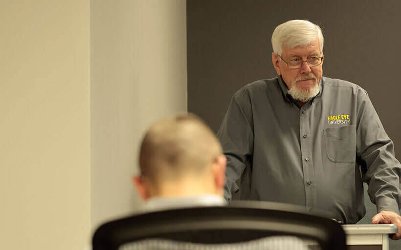 Eagle Eye University Instructor, George Pedersen, in Classroom