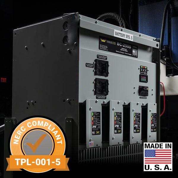 BC-2500 Battery Charger - NERC TPL-001-5 Compliant - Made in U.S.A.