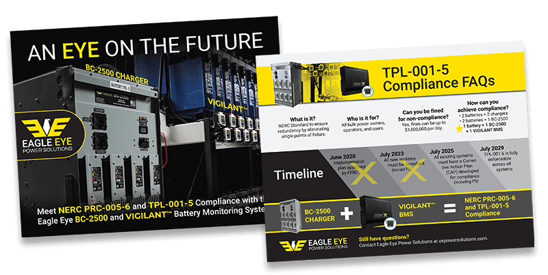 An Eye on Compliance: Meet NERC PRC-005-6 and TPL-001-5 compliance with the BC-2500 and VIGILANT.
