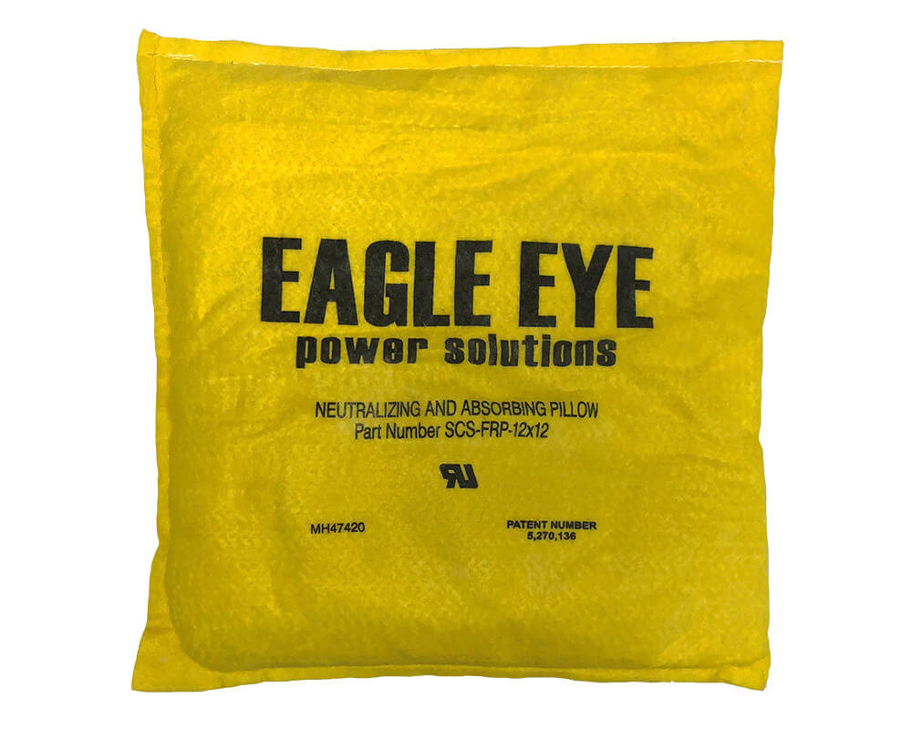 Front view of Eagle Eye Power Solutions spill containment pillow