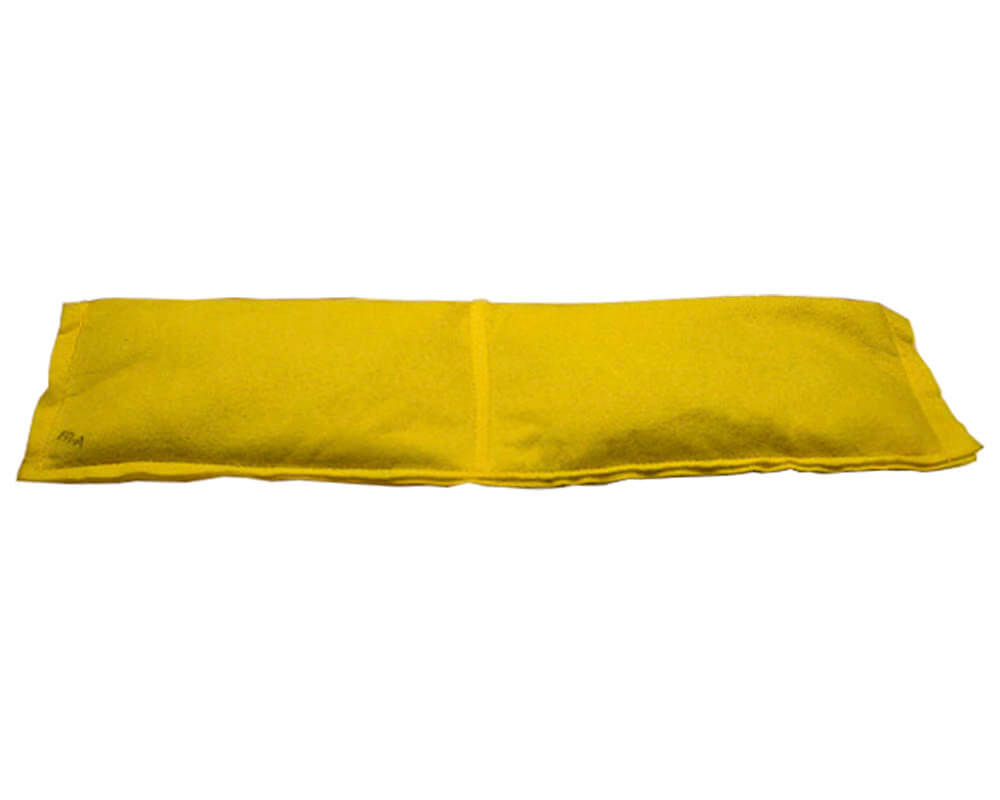 Two Eagle Eye Power Solutions spill containment pillows face-down on the ground.