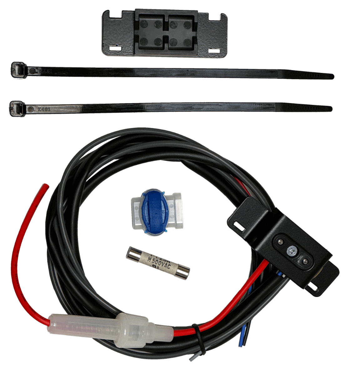 VIG-CBL-CLP-NEG-02
Negative Charger Cable Clamp - Includes: 3-way jelly crimp, inline fuse, backplate, 2x cable ties