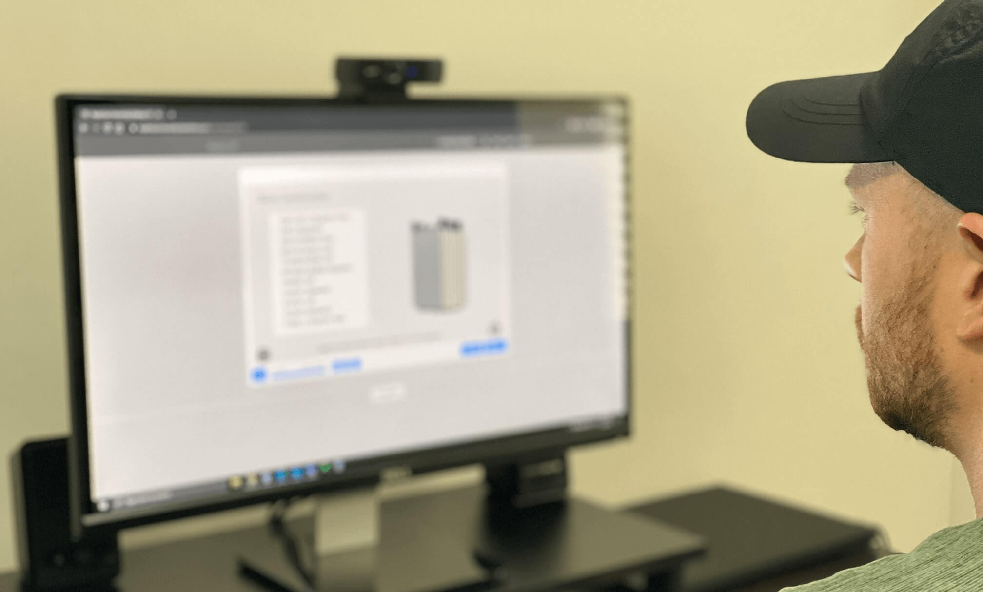 Student taking on-demand battery training