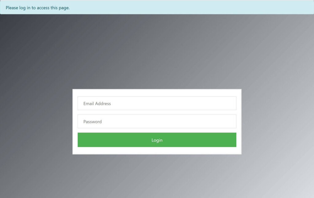 The log-in page of the Vigilant® Installer.