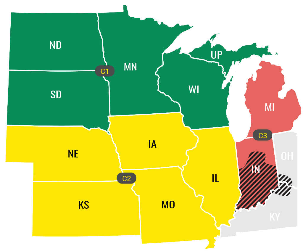 Eagle Eye Power Solutions' Central Region Sales Territory