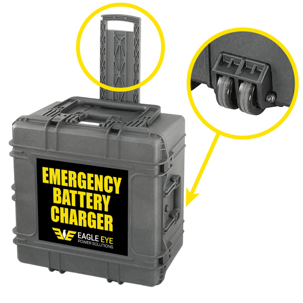 Emergency Battery Charger (Case w/handle & wheels) from Eagle Eye Power Solutions