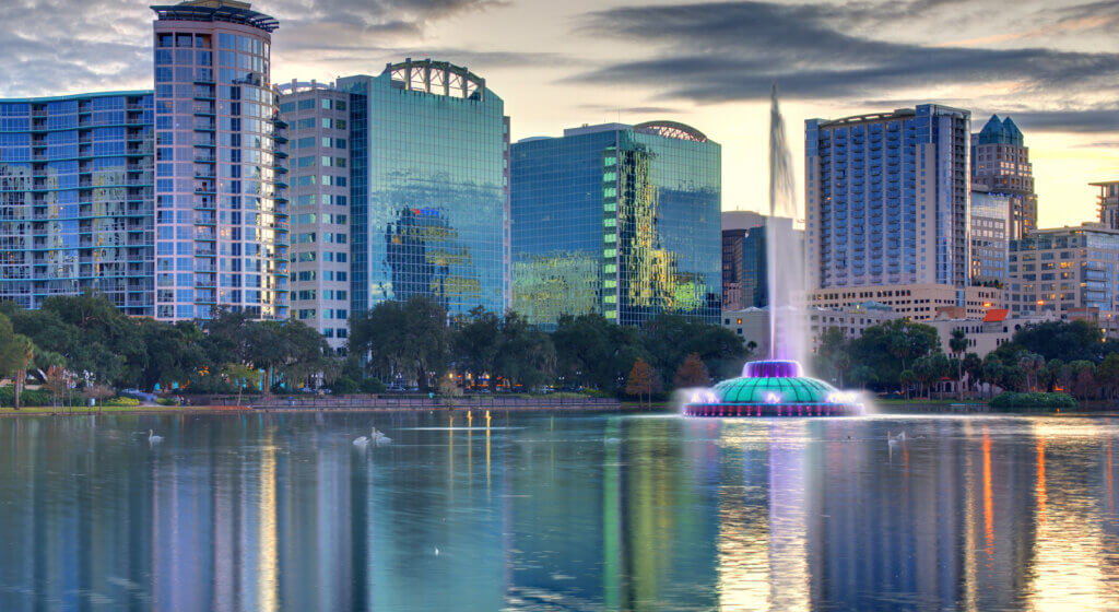 EEU Regional Training Orlando Florida skyline from Lake Eola