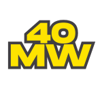 yellow text with a grey outline stating 40mw to show how much mw was used